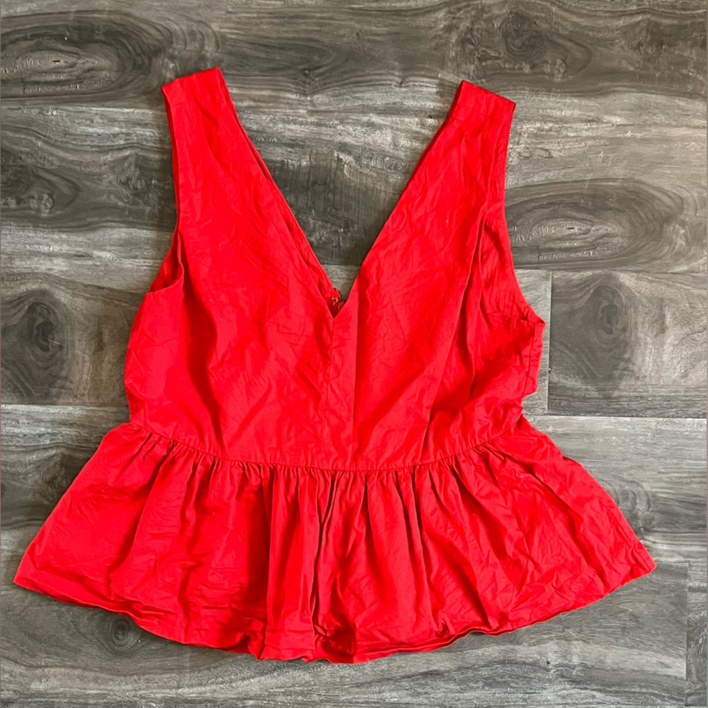 J. Crew. Red blouse size 8